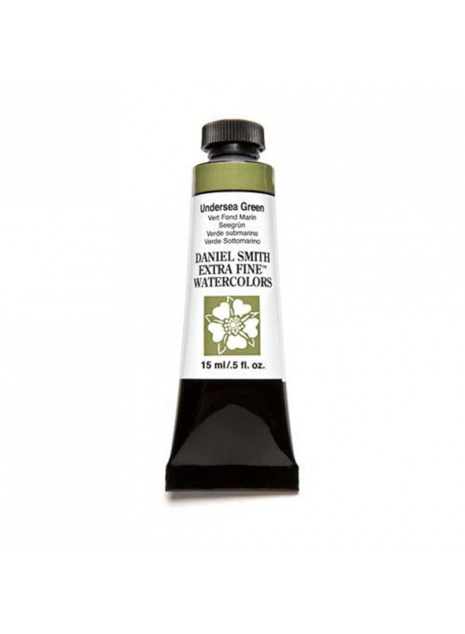 Daniel Smith 19093 Extra Fine Watercolor 15ml Paint Tube, Undersea Green (284600109), 0.5 Fl Oz (Pack of 1) - Image 1