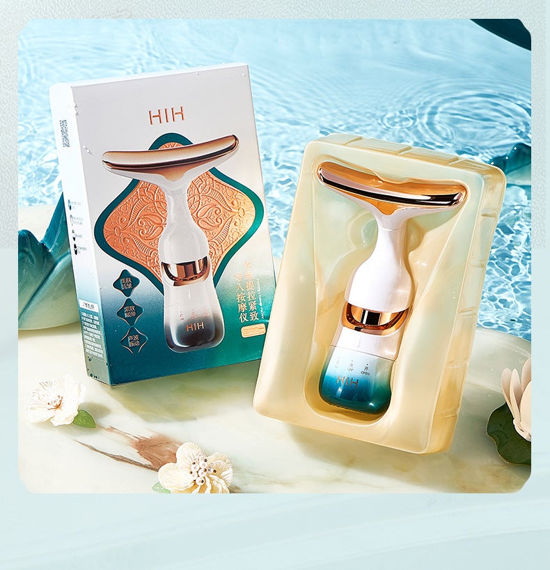 Electric Facial Beauty Instrument Lifting And Tightening V Face Import Instrument Fading Neck Pattern Massager Help Absorption Delivery - Image 1