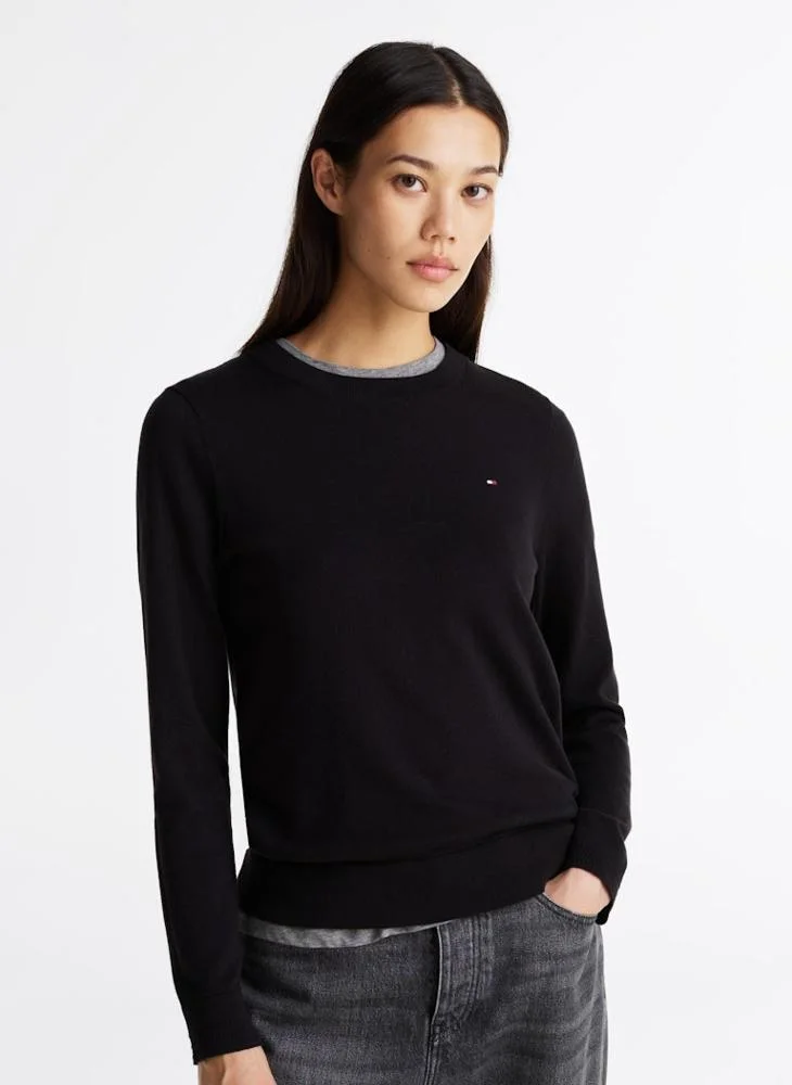 تومي هيلفيغر Logo Crew Neck Sweater