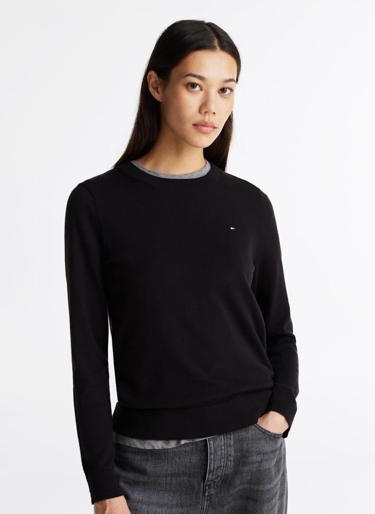 TOMMY HILFIGER Logo Crew Neck Sweater - Image 1