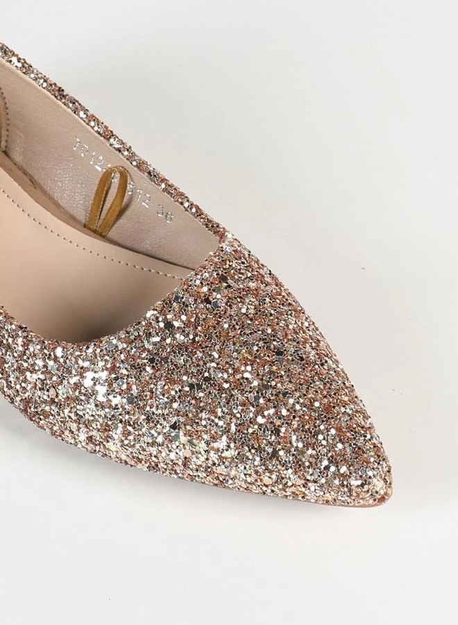 Sneak-a-Peek Sneak-a-Peek Embellished Pointed Toe Block Heels Pumps