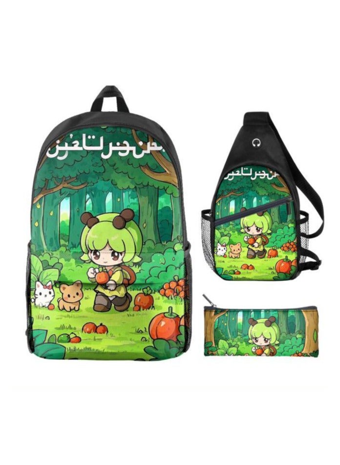 Universal cartoon new three-piece schoolbag - 973