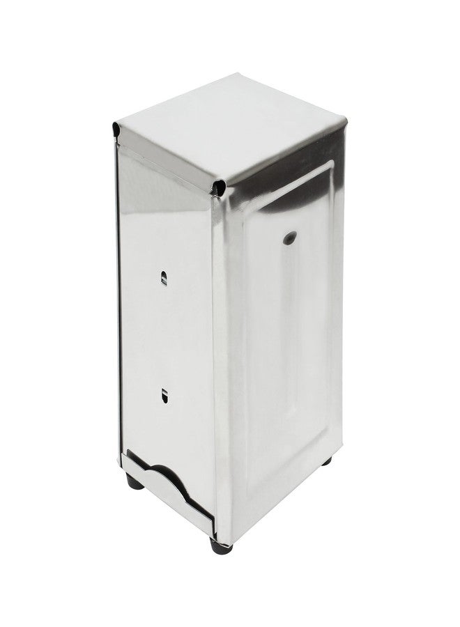 TrueCraftware- 3-3/4" x 4-1/2" x 7-1/2" Stainless Steel Napkin Dispenser Dual Side Tall Fold with Polished Finish - Table Top Napkin Dispenser for Kitchen Dining Table Suitable for All Dining Room - Image 1