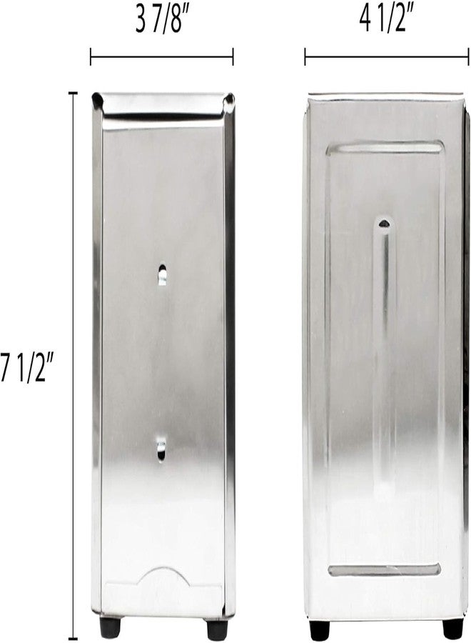 TrueCraftware- 3-3/4" x 4-1/2" x 7-1/2" Stainless Steel Napkin Dispenser Dual Side Tall Fold with Polished Finish - Table Top Napkin Dispenser for Kitchen Dining Table Suitable for All Dining Room - Image 5
