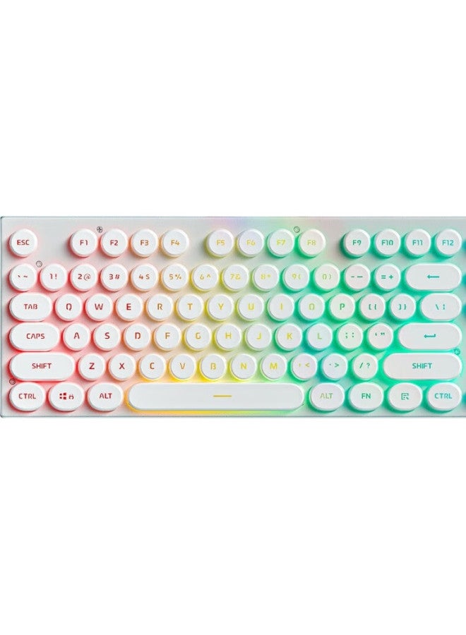 HP Hp K500Y Mechanical Keyboard, Punk Steam Retro Wired Gaming Keyboard, For Pubg, Laptop, E-Sports, Lol, Office Use, White With Rgb Backlit, Round Keycaps - Image 2