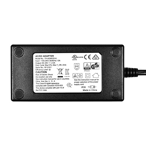 CUGLB Lift Chair AC/DC Switching Power Supply Transformer, 29V 2A Power Recliner Transformer with 4Ft AC Cord and 6.5Ft Motor Cable - Image 2