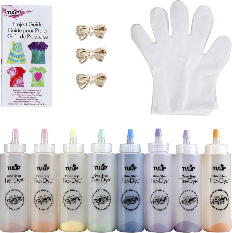 Tulip One-Step Tie-Dye Kit Ice Cream Shoppe Set, Easy for Beginner Skill Levels, 8 Easy Squeeze, Pre-Filled Bottles, Sweet Pastel Colors - Image 2