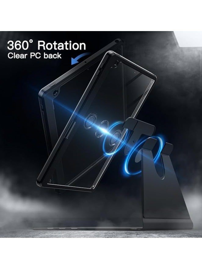 Rotating Case for iPad 9/8/7 (10.2-Inch, 2021/2020/2019 Model, 9th/8th/7th Generation) with Pencil Holder, 360 Degree Rotation Protective Stand Cover Clear Back, Auto Wake/Sleep - Image 5