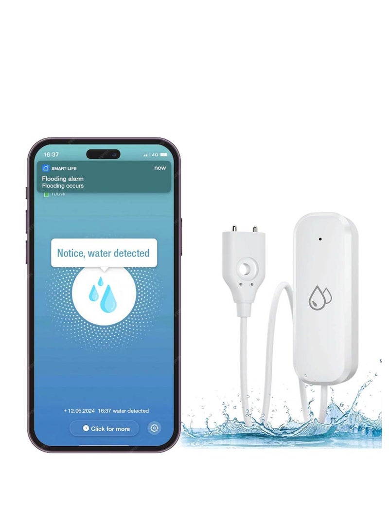 Excefore Smart Water Leak Detector Kit, Home Water Flooding Monitor Smart, Adjustable Alarm, App Alerts, Home Security, Basement Protection, Kitchen & Bathroom Safety (Batteries not included) - Image 4