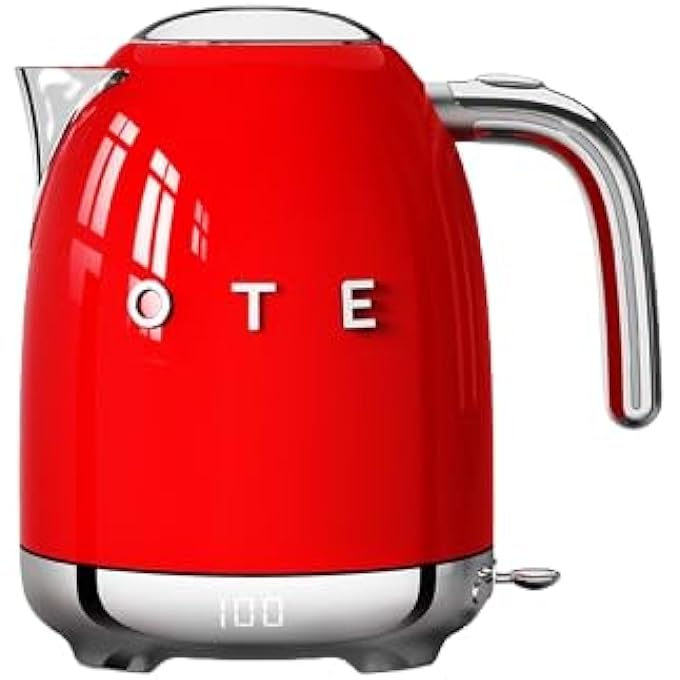 أو تي إي غلاية 50S ذات الطراز الكلاسيكي 15 لتر سعة 5090C ذكي دافئ وقاعدة دوارة، أقدام مقاومة للانزلاق بغطاء ناعم الفتح من الفولاذ المقاوم للصدأ أوتوماتيكي أوفل ريد - Image 1