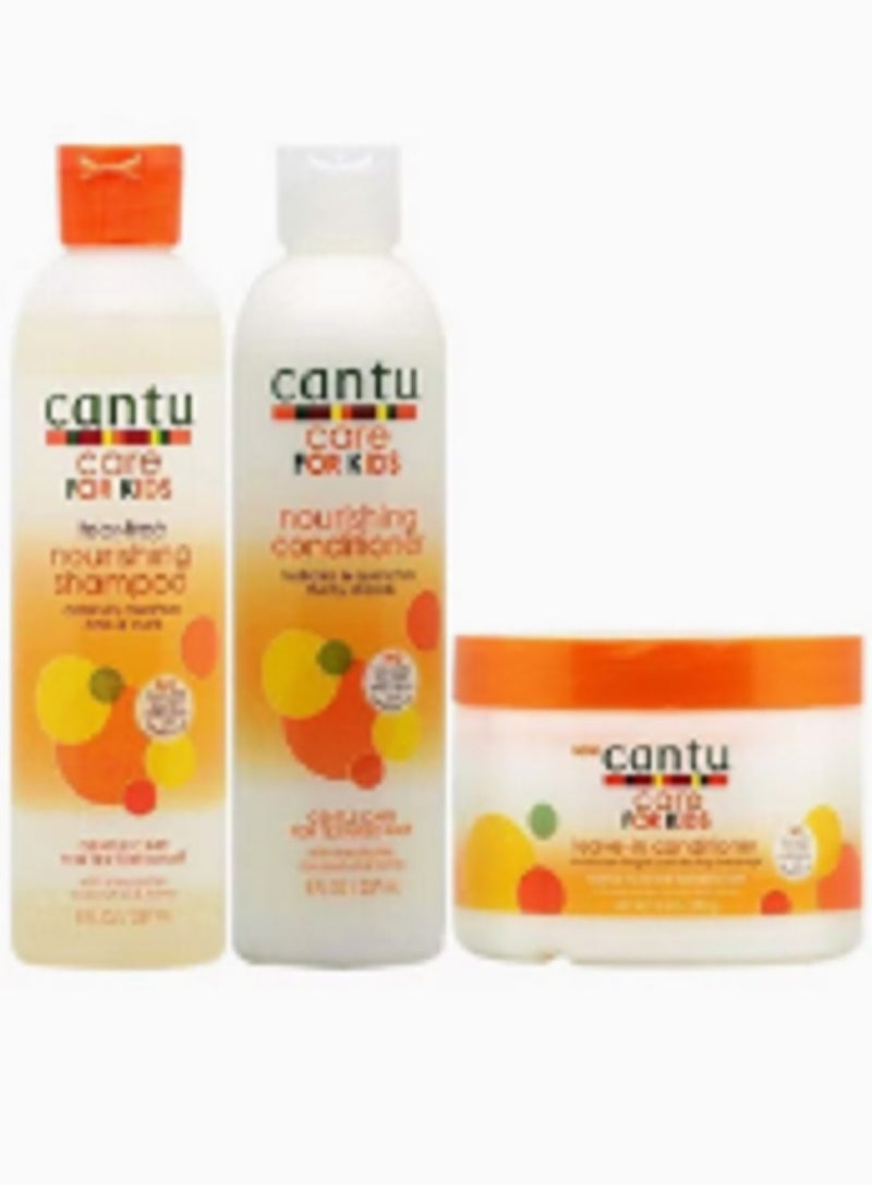 Cantu 3-Piece Gentle Tree-Free Nourishing Shampoo And Conditioner Set for Kids - Image 1