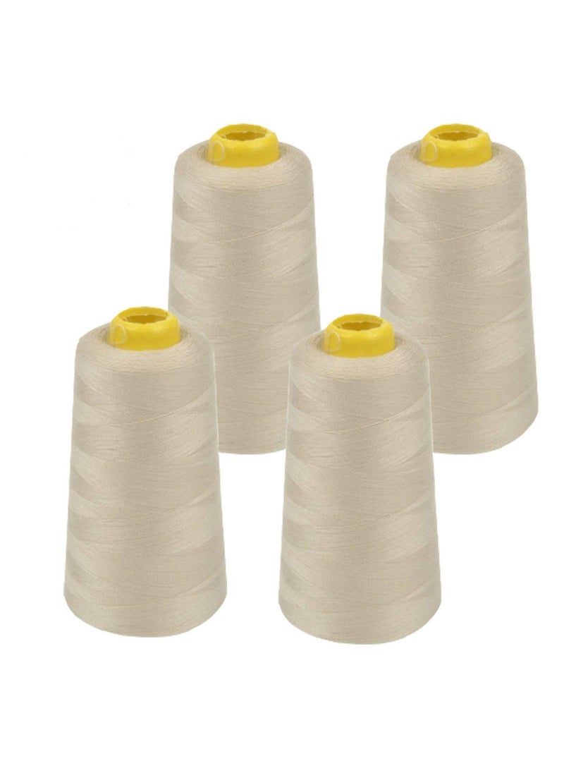 DIY Crafts Diy Crafts India 999 Polyester Sewing Thread Overlock Spools Cone, 6000 Yard, Multicolor, Pack of 4  - Image 1