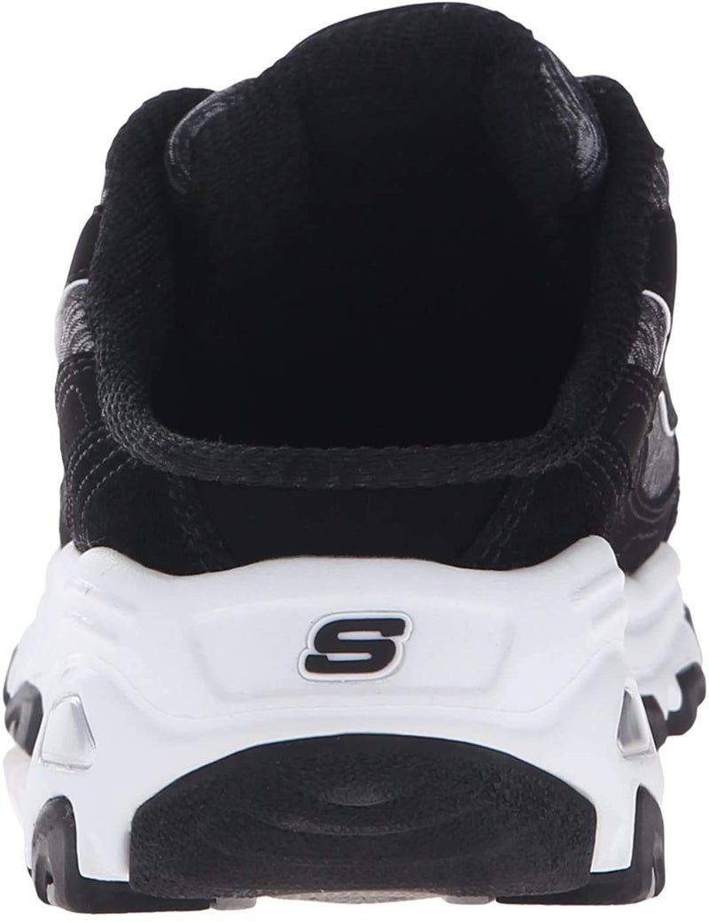 SKECHERS حذاء سنيكرز سكيشرز سبورت للنساء D'lites ريسيلينت سليب أون، أسود/أبيض، 9.5 M US - Image 4