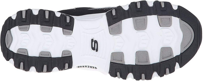 SKECHERS حذاء سنيكرز سكيشرز سبورت للنساء D'lites ريسيلينت سليب أون، أسود/أبيض، 9.5 M US - Image 5