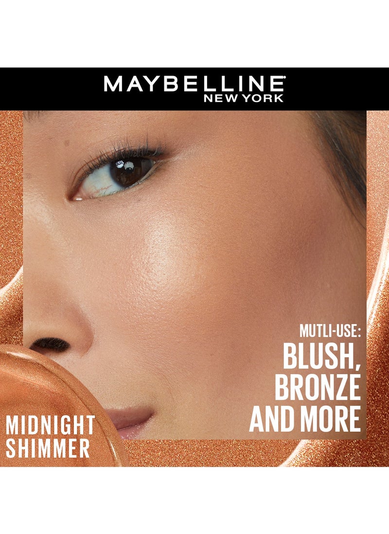 MAYBELLINE NEW YORK Sunkisser Liquid Glow Blush With Vitamin E, 09 Midnight Shimmer  - Image 5