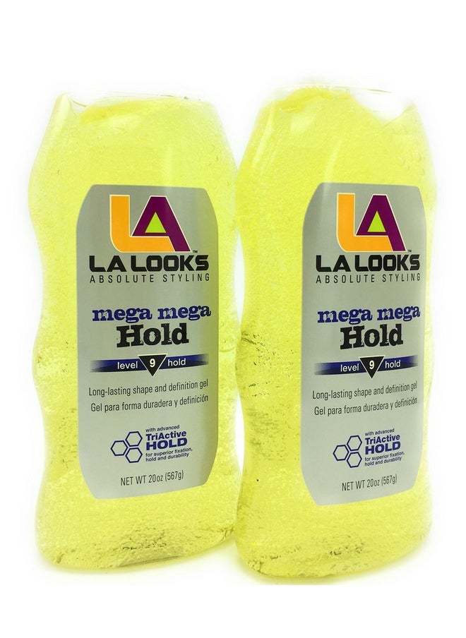 la looks - Gel 9 Mega Mega 20 Ounce (Yellow) (591Ml) (2 Pack) - Image 1