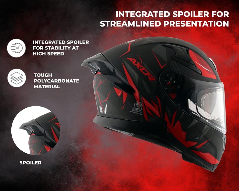 Axor Apex Hunter D/V Dull Black Red Helmet-XL - Image 5