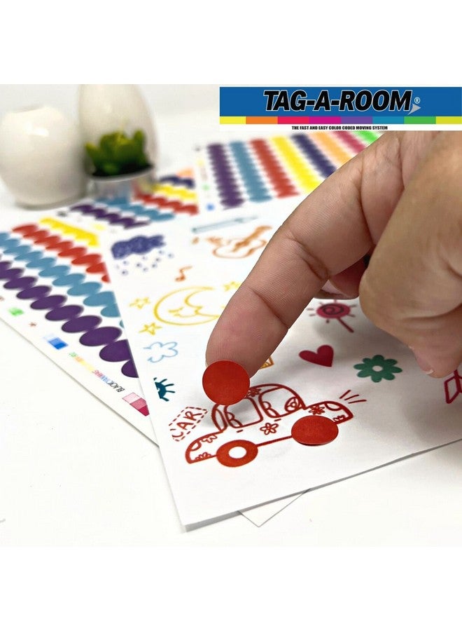تاج-أه-روم 2040 ملصقات نقاط ملونة، ملصقات ترميز ملونة دائرية مقاس 1/2 بوصة، ملصقات نقاط دائرية للمكاتب والفصول الدراسية والورق وما إلى ذلك، 14 لونًا ساطعًا، 8 1/2 × 11 ورقة. - Image 5