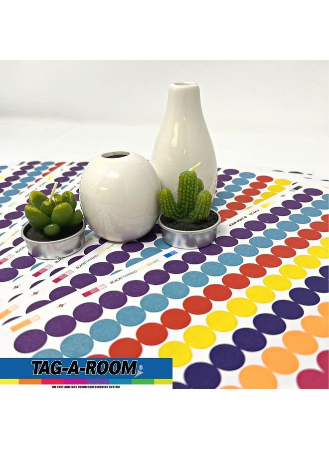 تاج-أه-روم 2040 ملصقات نقاط ملونة، ملصقات ترميز ملونة دائرية مقاس 1/2 بوصة، ملصقات نقاط دائرية للمكاتب والفصول الدراسية والورق وما إلى ذلك، 14 لونًا ساطعًا، 8 1/2 × 11 ورقة. - Image 4