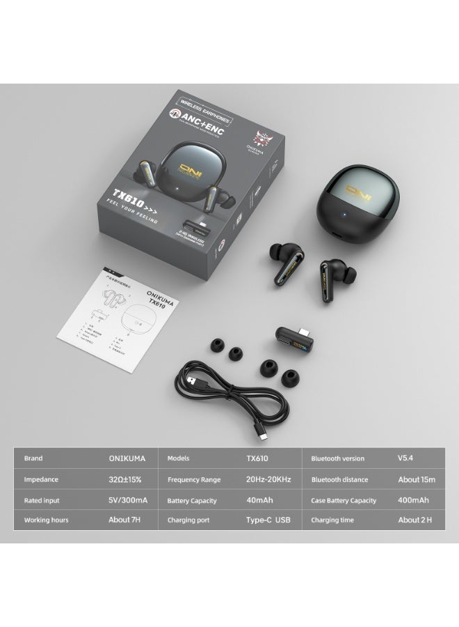 ONIKUMA TX610 Gaming Earbuds - Dual-Mode ANC with 30ms Ultra-Low Latency - Image 4
