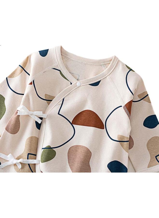 Shu Beiyi Shubeyi Baby Romper Newborn Bodysuit Belly Protection New Autumn Style 0-6 Months Baby Butterfly Clothes Grey White 59Cm - Image 2