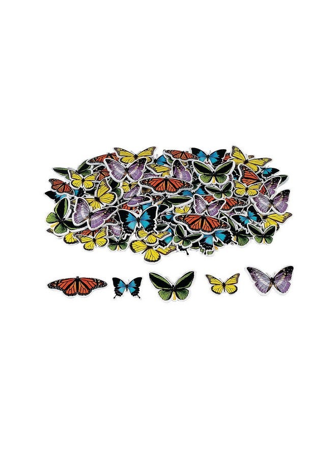 Fun Express Realistic Butterfly Adhesive Foam Stickers - Colorful Craft Supplies for Kids’ DIY Art Classroom Activities & Home Decorations - Easy Peel-and-Stick Butterfly Shapes - 500 Pieces