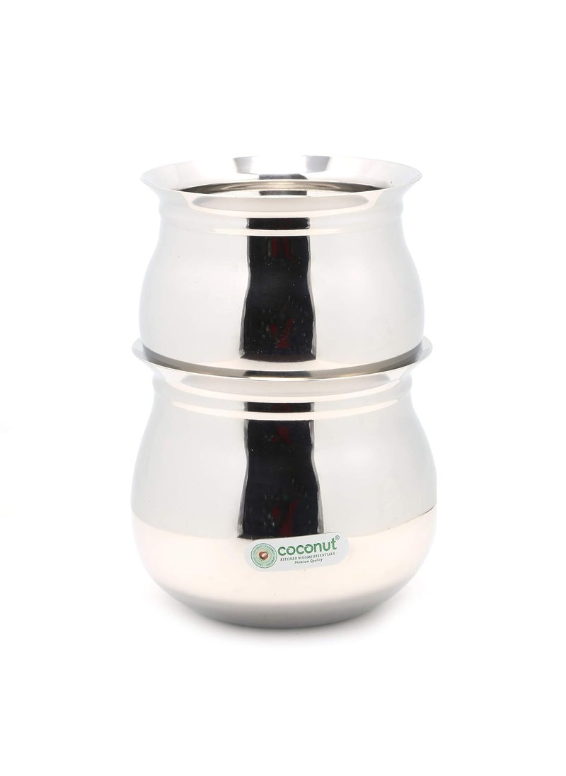 Coconut Coconut Stainless Steel Kanchi Handi/Cookware (Without Handle & Lid) - Set of 2 Unit - Capacity - 1000ML & 2000ml  - Image 2