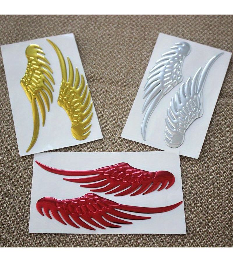 Pvc Red Big Wings 3d Stereo Car Stickers Soft Rubber Auto Accessories - Image 3