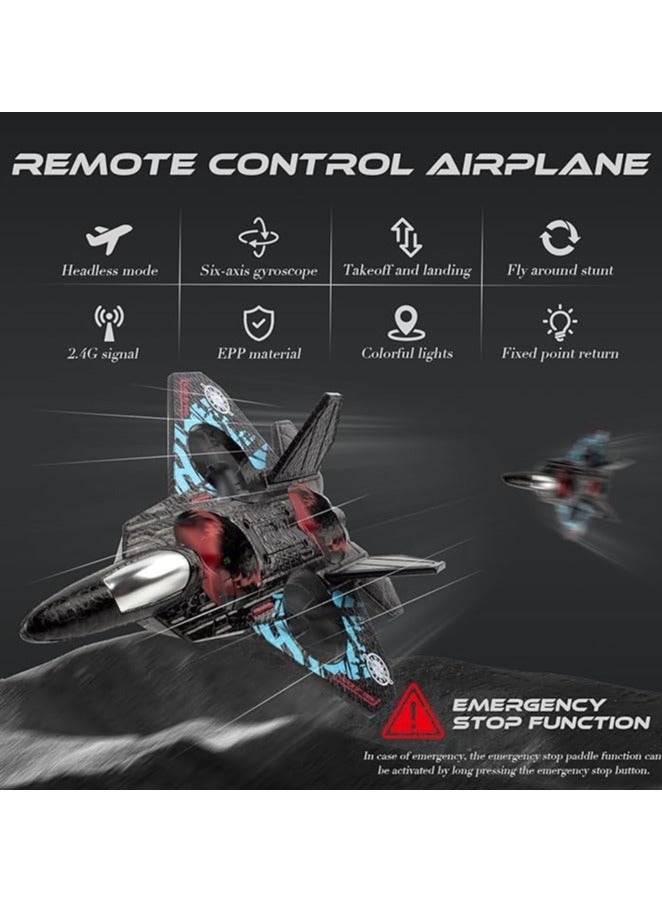 RC Aeroplane L0712 Quadcopter Fighter, 2.4GHz 6CH Remote Control Plane with 6-Axis Gyro, 3D Flip, Colored LED Lights, Stunt Roll & USB Charging, RTF Toy for Kids & Beginners - Image 2