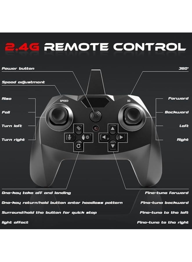 RC Aeroplane L0712 Quadcopter Fighter, 2.4GHz 6CH Remote Control Plane with 6-Axis Gyro, 3D Flip, Colored LED Lights, Stunt Roll & USB Charging, RTF Toy for Kids & Beginners - Image 3