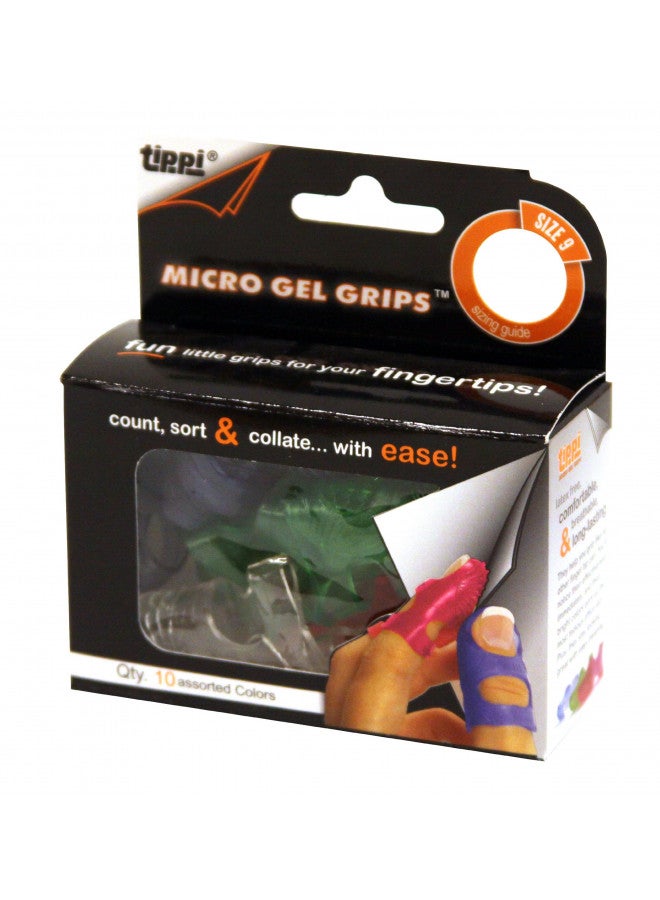 Lee Products Co. Lee Tippi Micro Gel Fingertip Grips - Size 9 Large - 10 Pack (S61090) - Image 3
