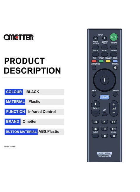 RMT-AH240E Remote Control Fit for Sony Soundbar SA-NT5 SA-WCT790 SA-CT790 HT-XT2 HT-CT790 HT-NT5 RMT AH240E RMTAH240E