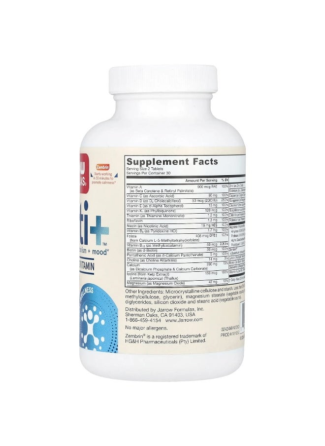 jarrow formulas Jarrow Formulas, Mood Multi+™, 60 Tablets  - Image 2