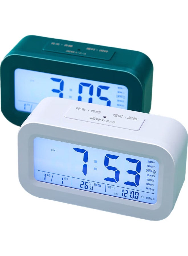 Cat Prince Maotaizi Smart Alarm Clock For Students New Model, Multifunctional Desktop Electronic Clock For Boys And Girls, Time Management Tool For Children, Lazy Bedside Clock, Rechargeable Green - Image 3
