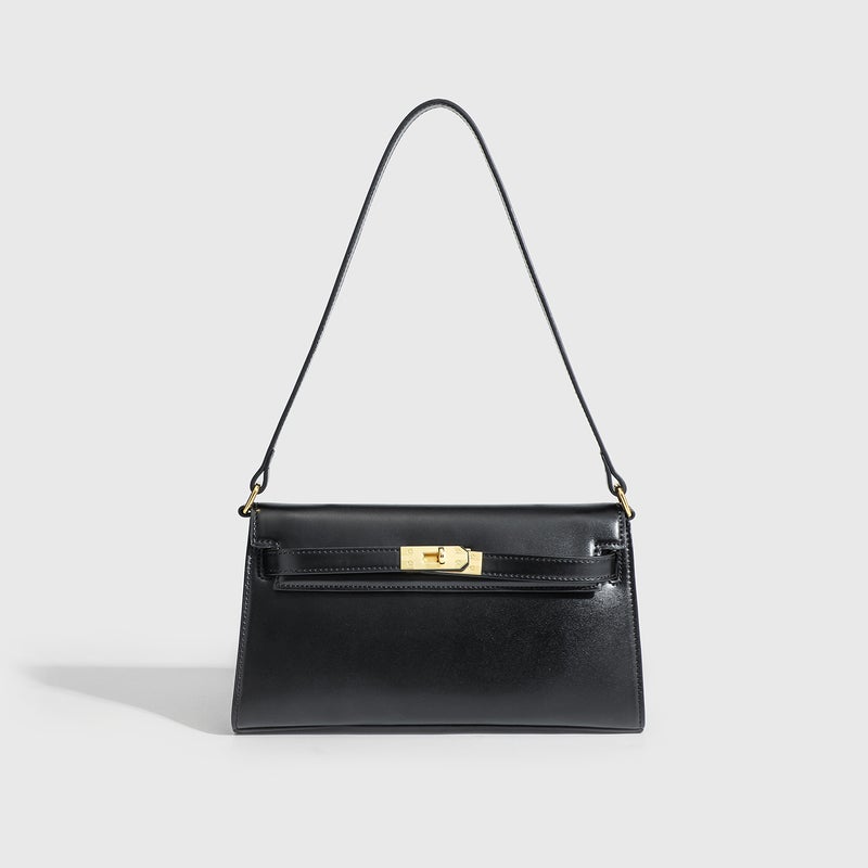 Niche Underarm Kelly Bag Genuine Leather Women'S Bag Fashion High-End Sense Shoulder Crossbody Baguette Bag - Image 3