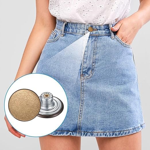 Generic Detachable Jeans Buttons, 20 PCs Set, Instant Pants Waist Button, Jean Buttons Replacement Kit with Rivet
