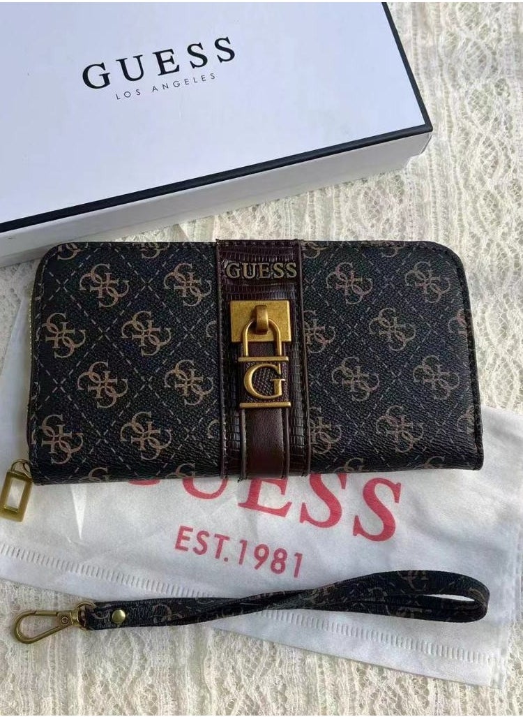 GUESS - Ginevra Logo SLG Cheque Organizer Coal Logo - Image 1