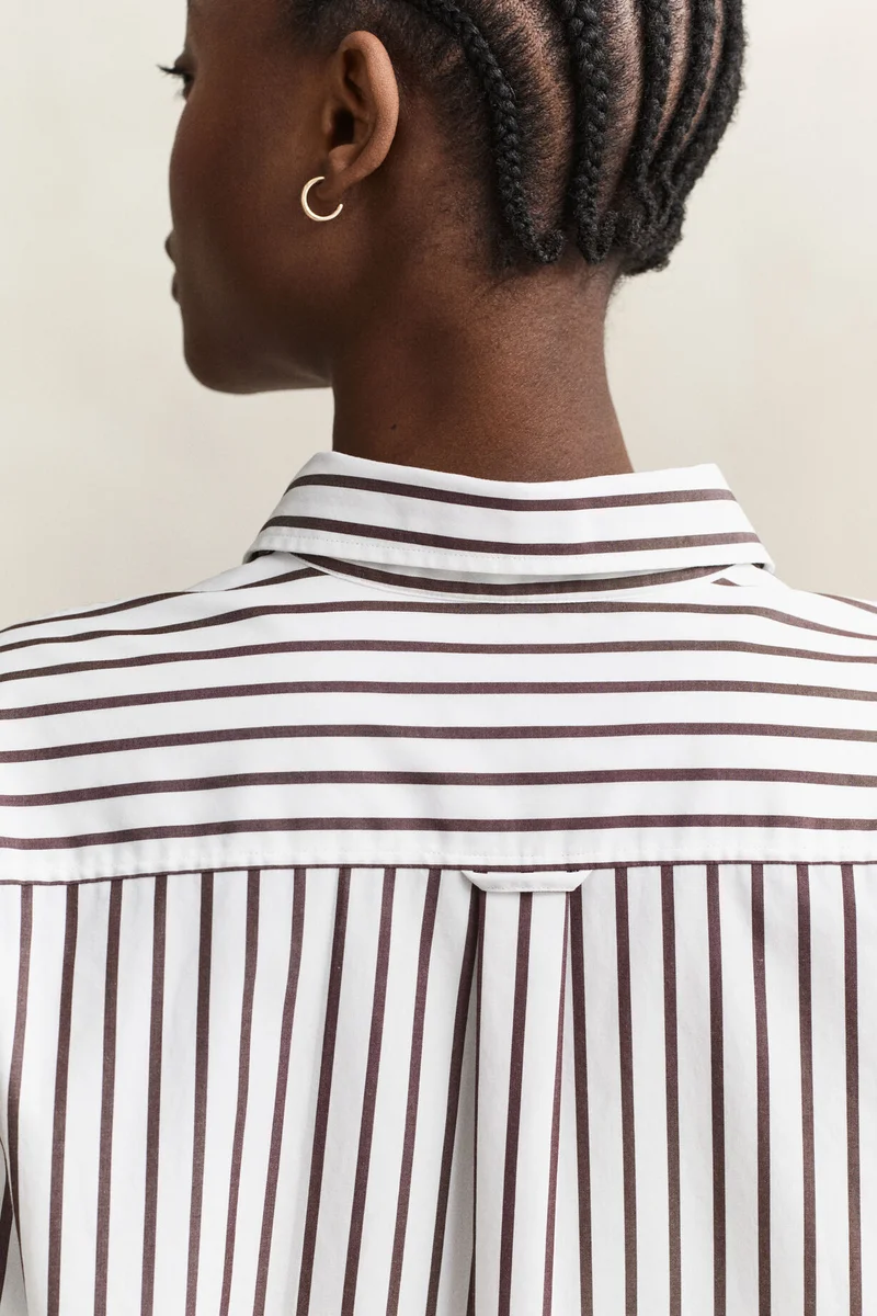 Gant  Relaxed Classic Poplin Striped Shirt for Women | Best Price UAE