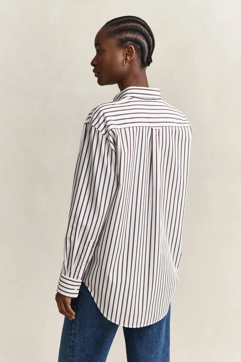 Gant  Relaxed Classic Poplin Striped Shirt for Women | Best Price UAE