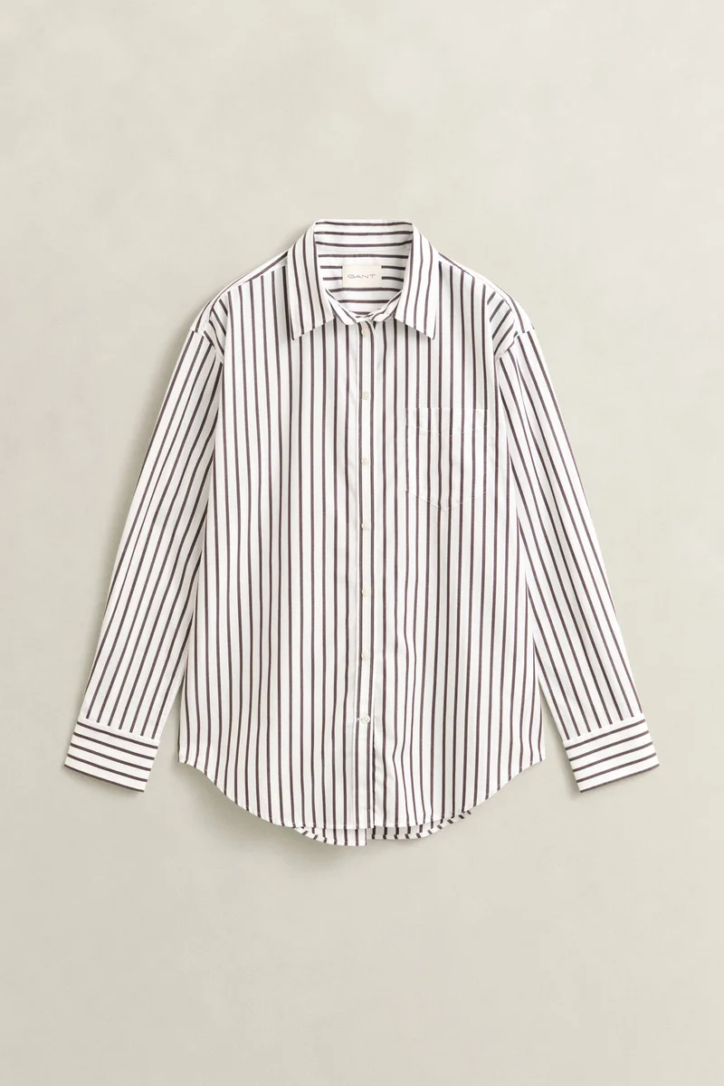 Gant  Relaxed Classic Poplin Striped Shirt for Women | Best Price UAE