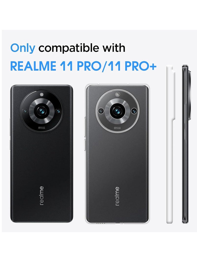 تين تك جراب حماية شفاف لموبايل ريلمي 11 برو / ريلمي 11 برو بلس / Realme 11 Pro / Realme 11 Pro Plus من البولي يوريثين المقاوم للحرارة مضاد للخدوش من تين تك - شفاف - Image 2