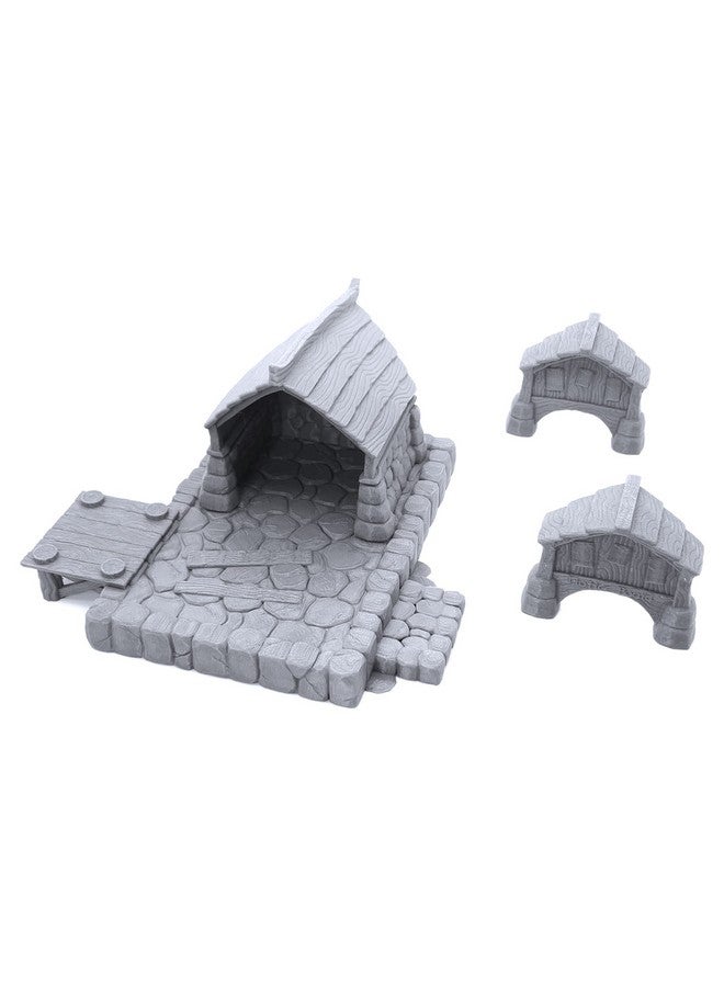 EnderToys قرية الصيد من EnderToys مع رصيف ولوحة إعلانات من Makers Anvil، ديكور ألعاب الطاولة ثلاثي الأبعاد وأرضيات ألعاب الحرب بحجم 28 مم للتماثيل المصغرة - Image 1