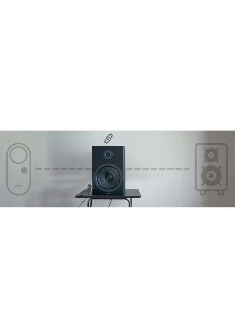porodo Wired to Wireless BT Audio Transmitter with Voice Assistant and Hands-Free Calls / Surround Sound / 3.5mm AUX Jack - Black  - Image 4