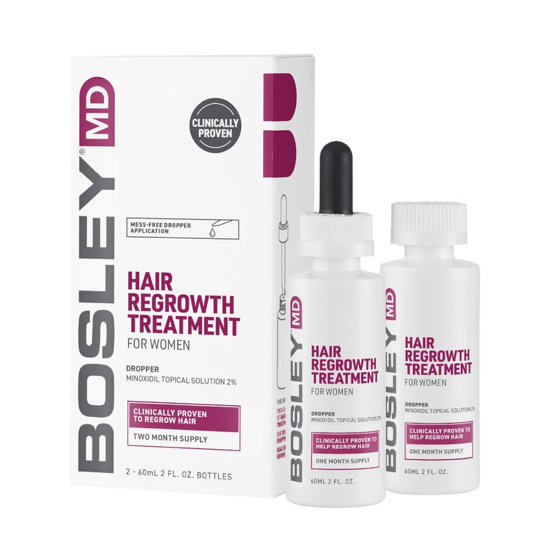 BosleyMD Hair Regrowth Treatment Regular Strength By for Women - 2 X 2 Oz Treatment, 2count - Image 1