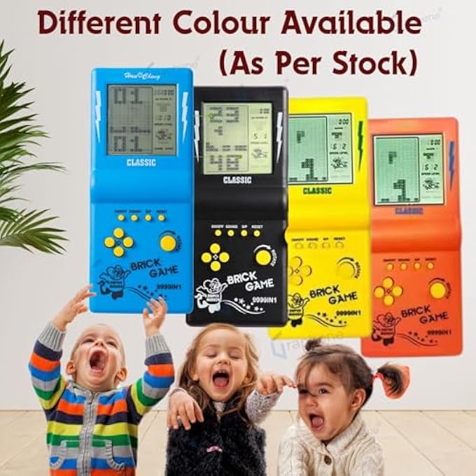 HANDHELD PORTABLE INDOOR AND OUTDOOR BRICK GAME 9999 IN 1 VIDEO GAME COMPATIBLE FOR KIDS - COLOUR AND DESIGN AS PER STOCK - Image 4