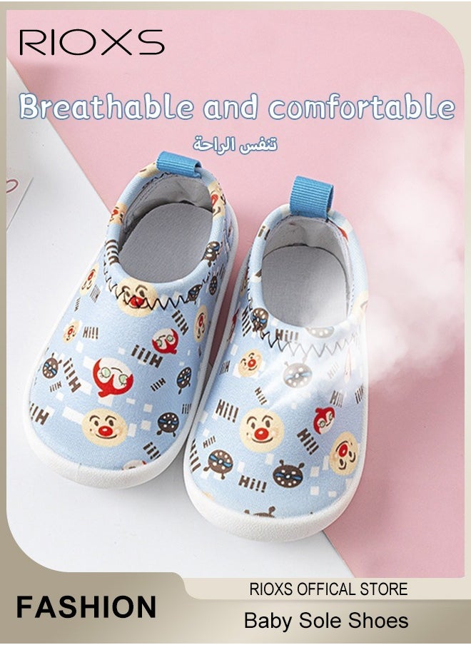 RIOXS - Infant Baby Soft Sole Shoes Boys Girls Walking Shoes Breathable Comfort Flats - Image 1