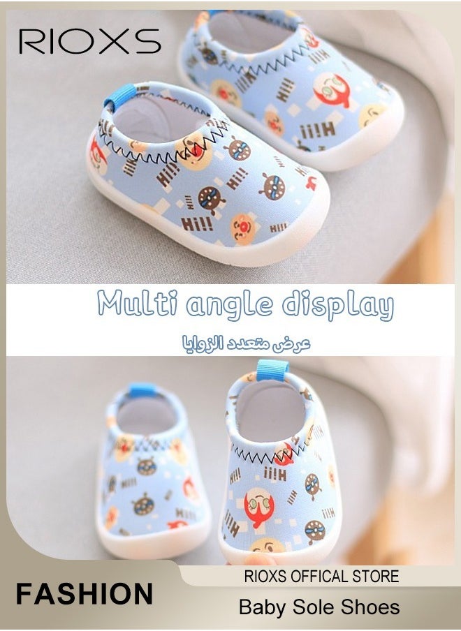 RIOXS - Infant Baby Soft Sole Shoes Boys Girls Walking Shoes Breathable Comfort Flats - Image 1
