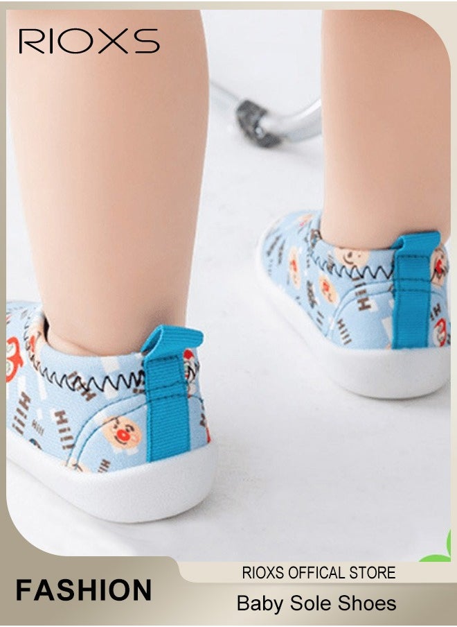 RIOXS - Infant Baby Soft Sole Shoes Boys Girls Walking Shoes Breathable Comfort Flats - Image 1