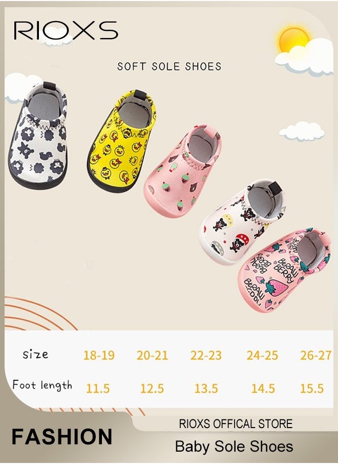 RIOXS - Infant Baby Soft Sole Shoes Boys Girls Walking Shoes Breathable Comfort Flats - Image 1