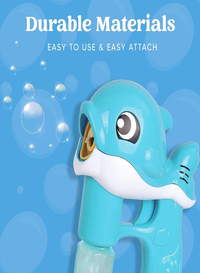 JOYIN جهاز فقاعات JOYIN 2، صانع فقاعات على شكل حوت مع إضاءة LED تلقائية و 4 حلول إعادة تعبئة للأطفال، الصغار، لعبة صيفية خارجية، هدية حفلة - Image 3